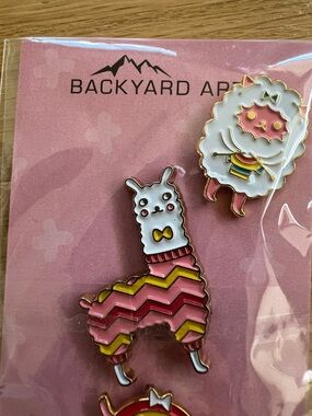 Enamel pins-rainbow, llama,sheep